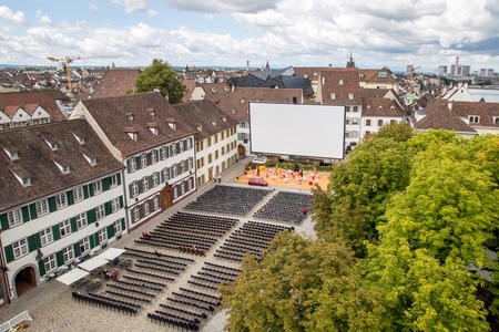 Outdoor Cinema in Baselのeditorial素材