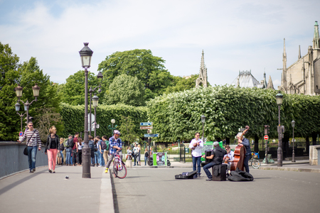 Street Musicians in Parisのeditorial素材