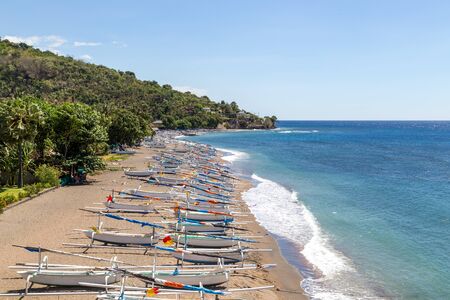 Traditional Balinese Fishing Boatsの写真素材