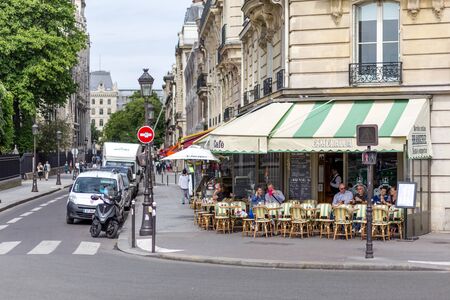 Corner Cafe in Parisのeditorial素材