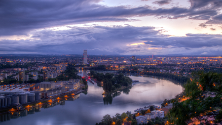 Panoramic view of Basel, Switzerland