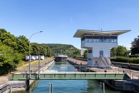 Water lock in Basel, Switzerlandのeditorial素材