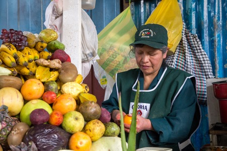 Central market in Cusco, Peruのeditorial素材