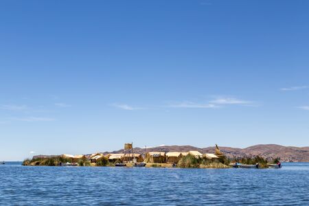 Uros Titino Floating Islands on Titicaca Lakeのeditorial素材