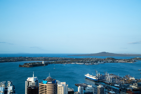 View from Sky Tower in Auckland, Australiaのeditorial素材