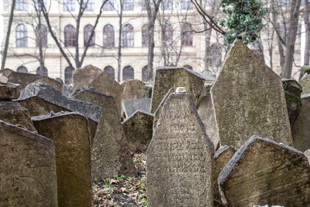 Old Jewish Cemetery, Pragueの写真素材