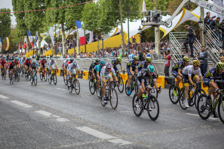 Tour de France 2017 Champs-Elyseesのeditorial素材
