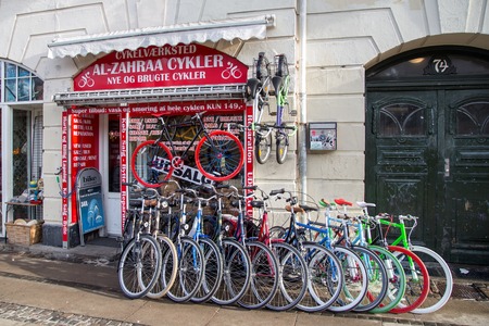 Bicycle shop in Copenhagen, Denmarkのeditorial素材
