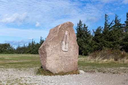 Jimi Hendrix Memorial Stone on Fehmarn, Germanyのeditorial素材