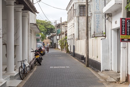 Small street in Galle Fort, Sri Lankaのeditorial素材