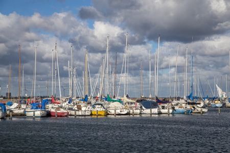 Kastrup Marina Sailboat Harbour in Copenhagen, Denmarkのeditorial素材