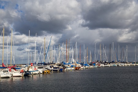Kastrup Marina Sailboat Harbour in Copenhagen, Denmarkのeditorial素材