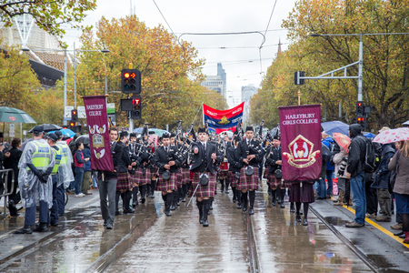 ANZAC Day Rememberance Parade in Melbourne 2015のeditorial素材
