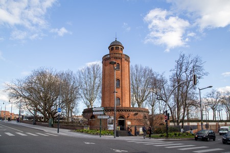 Toulouse, France - February 19, 2016: The historic water tower.  It was originally designed as a...