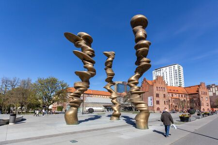 Malmo, Sweden - April 20, 2019: Points of View  sculpture by British sculptor Tony Cragg