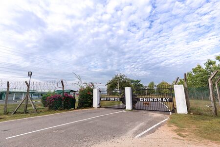 Trincomalee Airport, Sri Lanka - August 25, 2018: ClosedgGate at Trincomalee Airport.のeditorial素材