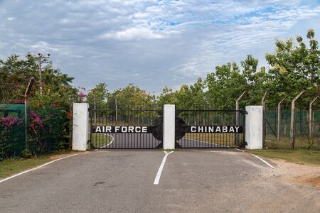 Trincomalee Airport, Sri Lanka - August 25, 2018: ClosedgGate at Trincomalee Airport.