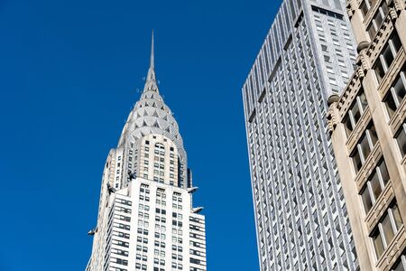 New York, United States of America - September 22, 2019: Exterior view of the Chrysler Building located in the East Side of Manhattan.のeditorial素材