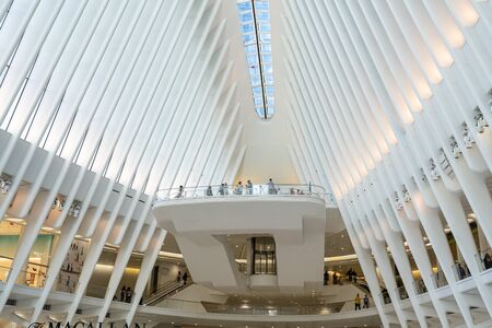 New York, United States of America - September 19, 2019: Interior view of the World Trade Center...
