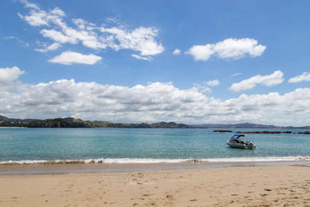 Whale Bay, New Zealand - February 16, 2015: Whale Bay Beach at the Tutukaka Coast