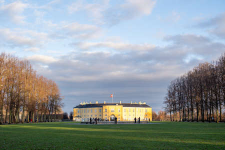 Frederiksberg, Denmark - January 3, 2021: Exterior view of Frederiksberg Palace as seen from Sondermarken Parkのeditorial素材