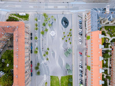 Superkilen Park in Copenhagen, Denmarkのeditorial素材