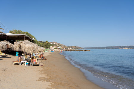 Kalives Beach on Crete, Greeceのeditorial素材