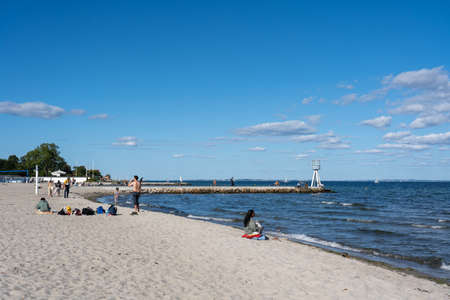 Bellevue Beach in North Zealand, Denmarkのeditorial素材