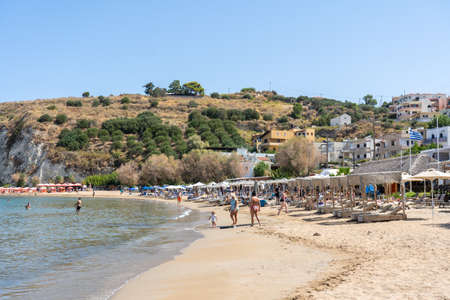 Kalives Beach on Crete, Greeceのeditorial素材
