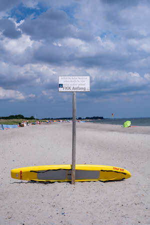 Nudist Beach Sign in Dahme, Germanyのeditorial素材