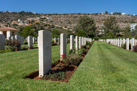 Souda Bay War Cemetery on Crete, Greeceのeditorial素材