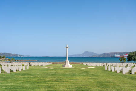 Souda Bay War Cemetery on Crete, Greeceのeditorial素材