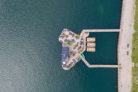 Green Island CPH Floating Bar in Copenhagenのeditorial素材