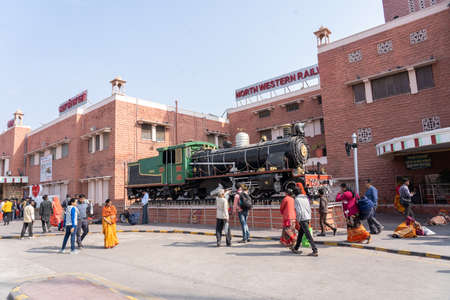 Locmotive in front of Jodhpur Train Station