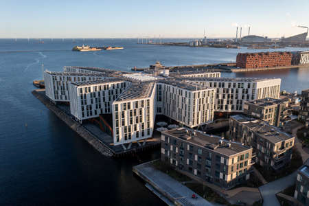 Aerial View of UN City in Copenhagen, Denmark