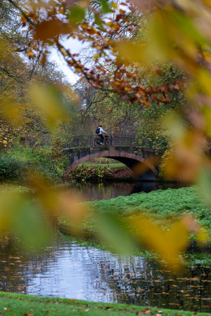 Autumn in Frederiksberg Gardens in Copenhagenのeditorial素材