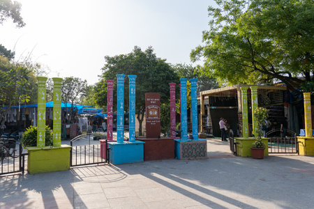 Dilli Haat Food and Craft Bazar in Delhiのeditorial素材