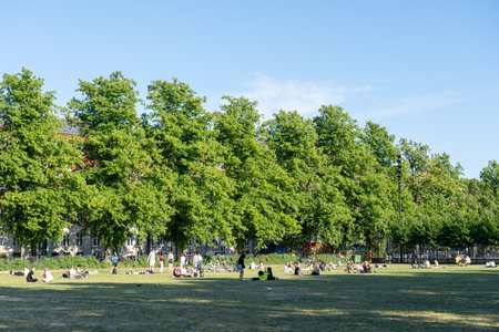 Norrebro Park in Copenhagenのeditorial素材