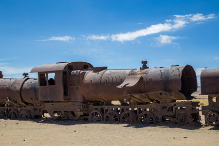 Train Cemetery in Uyuni, Boliviaのeditorial素材