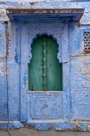 Blue city of Jodhpur in Rajasthanの写真素材