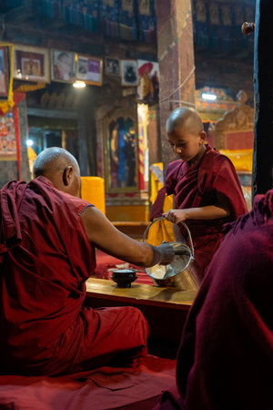 Thiksey Monastery in Ladakh, Indiaのeditorial素材