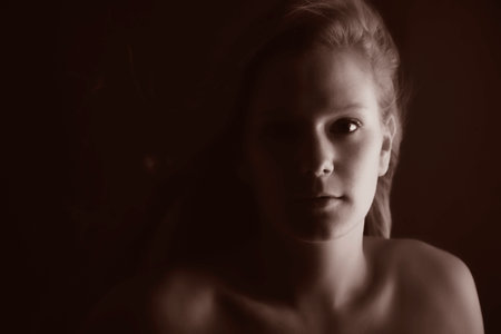 Portrait of a young womanの写真素材