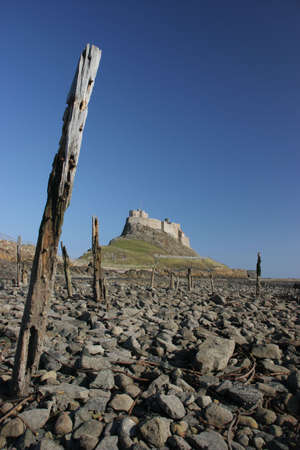 lindisfarne castle on holy islandの写真素材