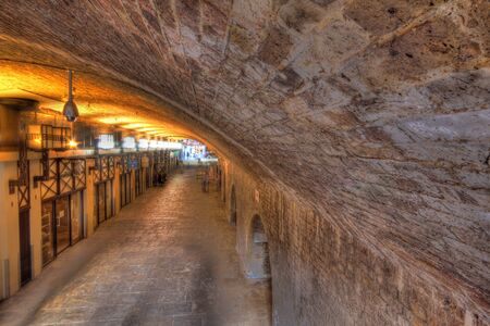 Shopping arcade within old archways in Londonのeditorial素材