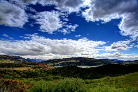 Loch Duich within th Scottish highlands in summer time の写真素材