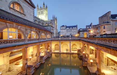 Roman Baths in Bath Avon in the United Kingdomのeditorial素材