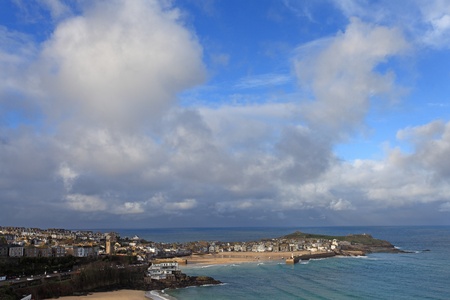 St Ives Harbour in South West Cornwall United Kingdomの写真素材