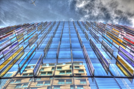 Contemporary London Architecture along the Thames River bank UK