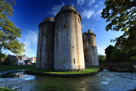 Medieval 13th Century Nunney Castle in Somerset Englandのeditorial素材