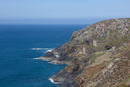 Levant Mine and Botallack Mines Cornwallの写真素材
